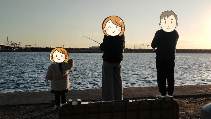 【釣り】新年初のファミリーフィッシング！大阪市内の人気釣りスポット♪【夢舞大橋】