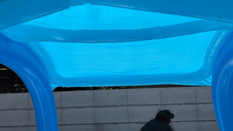 【ビニールプール】取外しできる屋根付のプールで水遊び♪【子供の日焼け、熱中症対策】