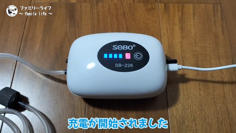 【釣り】充電式のエアーポンプ（SB-228）を購入♪持ち運び便利で使いやすい♪【ブクブク】