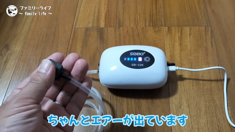 【釣り】充電式のエアーポンプ（SB-228）を購入♪持ち運び便利で使いやすい♪【ブクブク】