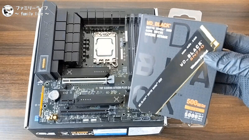 【M.2 SSD】「WD Black SN770」と「KIOXIA EXCERIA GEN2」を取り付け【自作PC】
