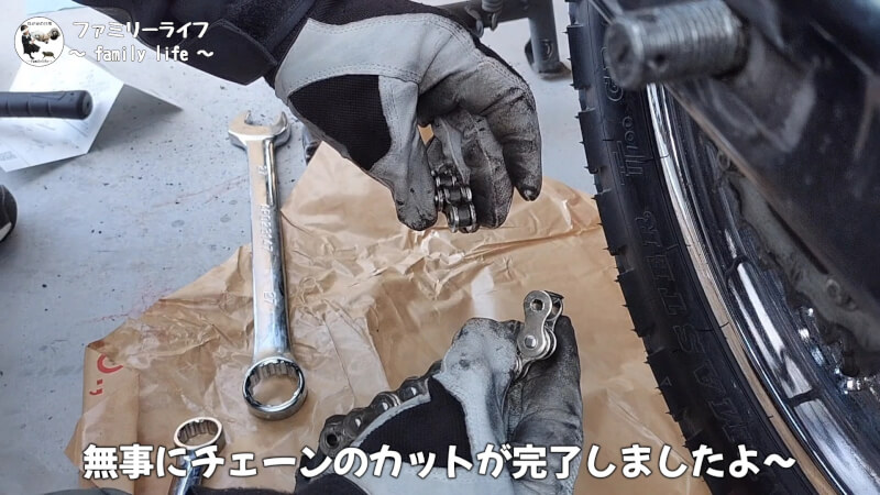 【バイク】「かし丸君」を使ってカシメチェーンを交換【D.I.D(大同工業)】