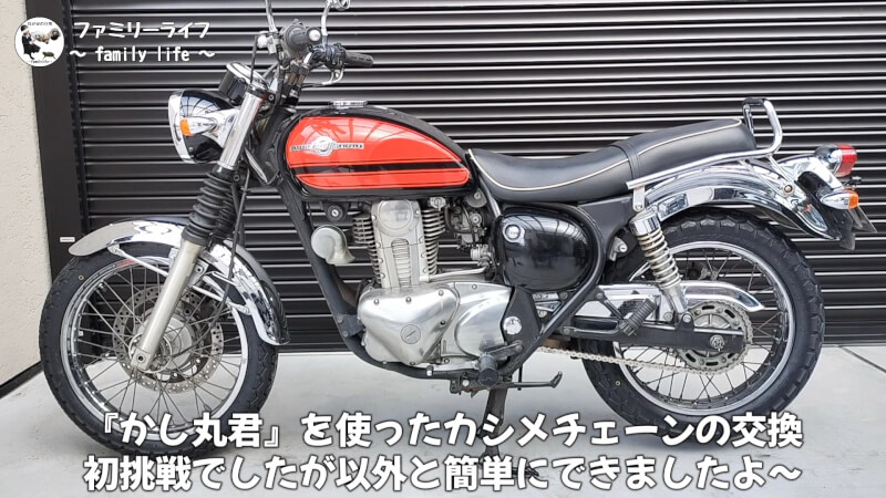 【バイク】「かし丸君」を使ってカシメチェーンを交換【D.I.D(大同工業)】