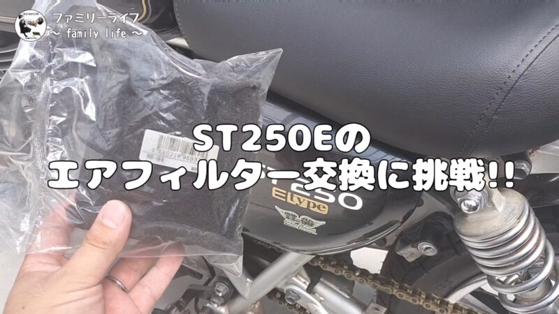 【バイク】エアフィルター（エアクリーナーエレメント）の交換方法を紹介【SUZUKI ST250 Etype】