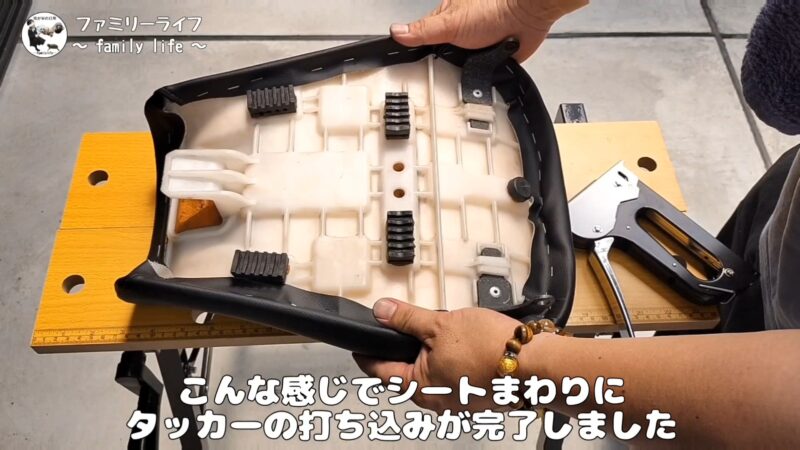 【バイク】前後のシートの張り替え方法を紹介【SUZUKI ST250 Etype】